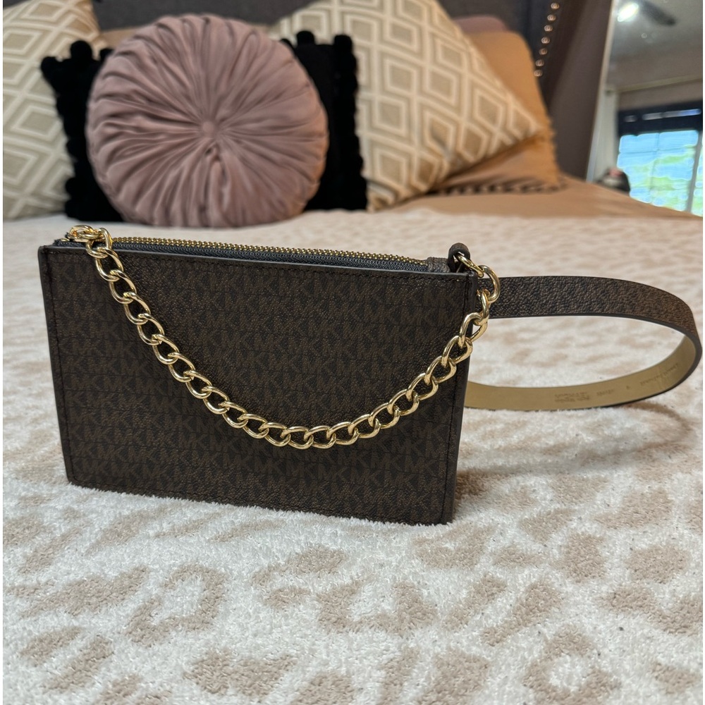 Michael Kors pull chain belt bag